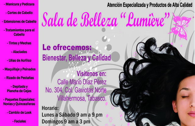 Poster Salon de Belleza Lumiere